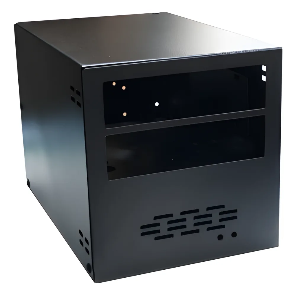 Gabinete para instalación de dos radios móviles Kenwood.