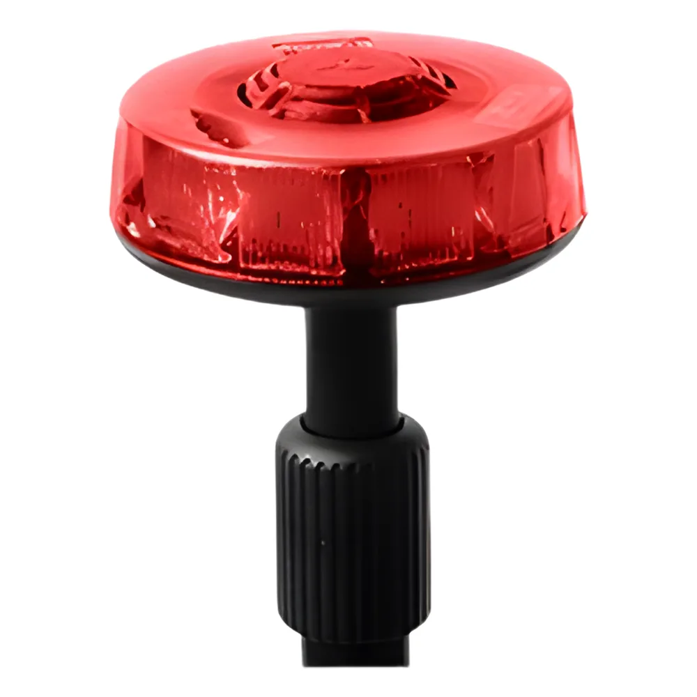 Luz telescópica trasera roja con mástil de 3 secciones, 15 LEDs en tecnología SOLARIS