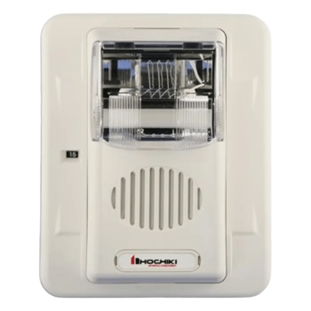 Sirena Estrobo, 12 Vcd, Multi-Candela 15 hasta 110 cd, Montaje En Pared, Color Blanco, Serie HEC3 (0500-05990) Hochiki