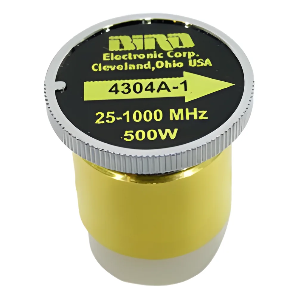 Elemento de Reemplazo en linea 7/8", de 5/ 15/ 50/ 150/ 500 Watt para Wattmetro BIRD 4304A, en el Rango de Frecuencia de 25-1000 MHz.