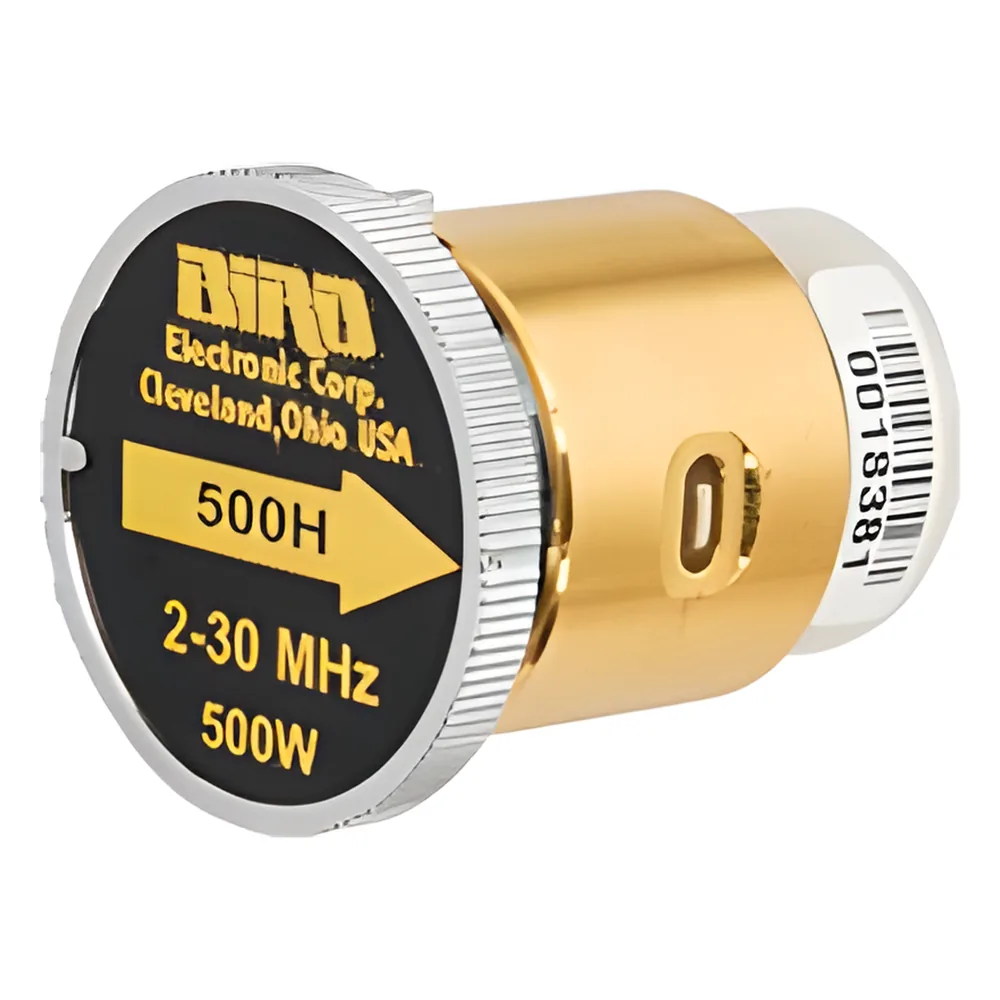Elemento de 500 Watt en linea 7/8" para Wattmetro BIRD 43 en Rango de Frecuencia de 2 a 30 MHz.