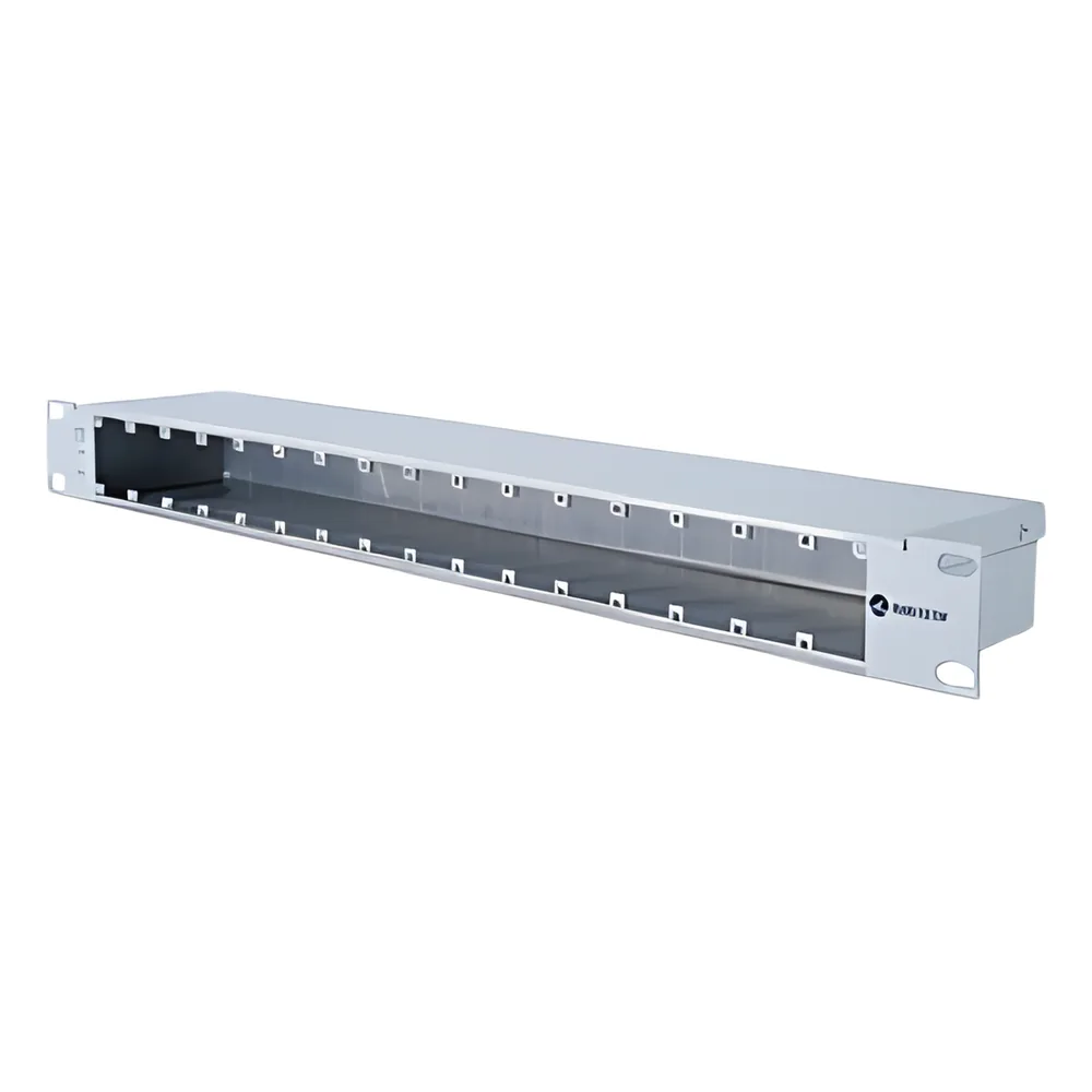 Chassis metálico de aterrizaje hasta 16 módulos Ethernet, Giga Ethernet