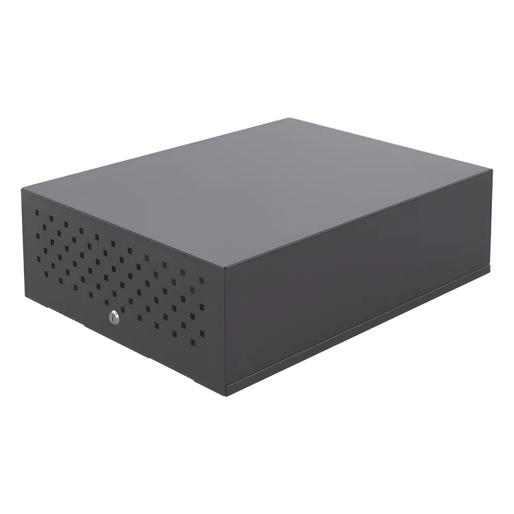 Gabinete Metálico de Seguridad para DVR/NVR. Tamaño Max. de DVR/NVR: 440 x 177 x 462 mm (An. x Al. x Prof.)