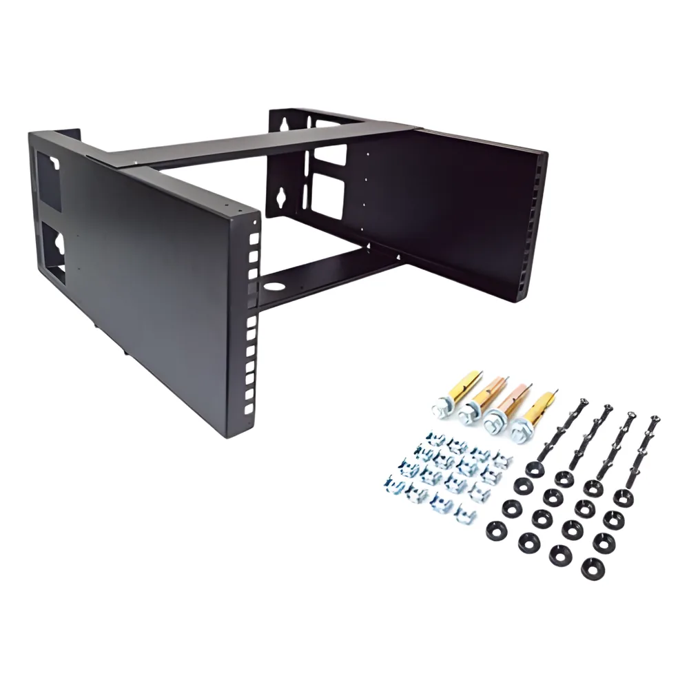 Rack abierto para montaje en pared 4 unidades con Taquetes para Instalación