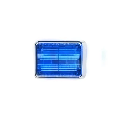 Luz de advertencia Quadraflare LED con flasher integrado y mica de color azul