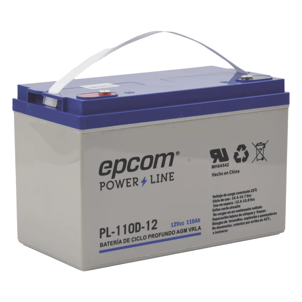 Batería AGM-VRLA Ciclo Profundo / 12 Vcc / 110 Ah / Terminales M6 HEX / Aplicación Fotovoltaica