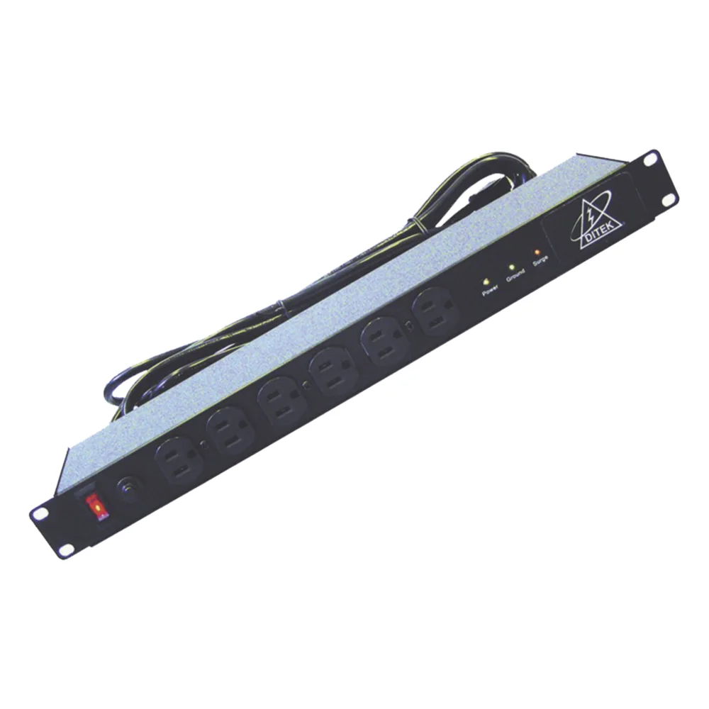 Protector Contra Sobretensiones de 120 VCA, 15 A, 12 Salidas, Montaje en Rack 1U, Servidores Montados en Rack, Sistemas de Voz, Controladores, Equipos de Video Vigilancia