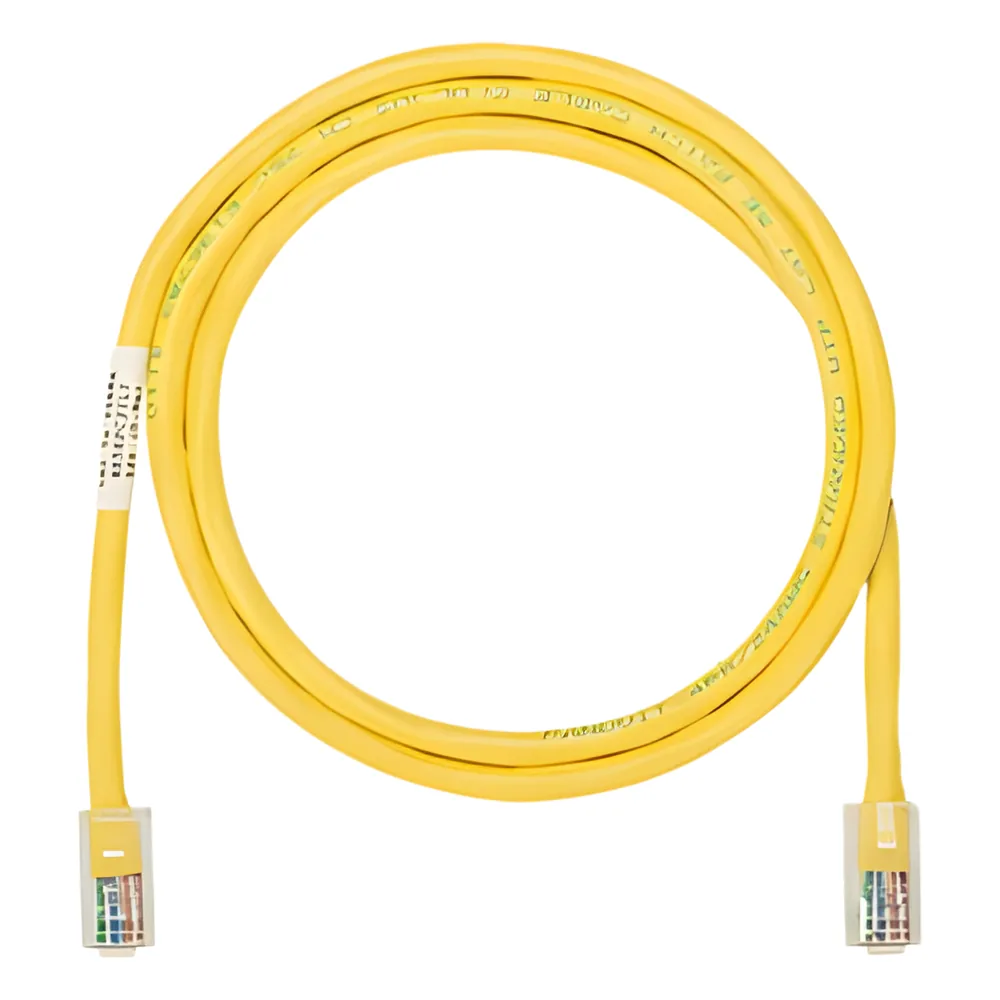 Cable de parcheo UTP Categoría 5e, con plug modular en cada extremo - 3 m. - Amarillo