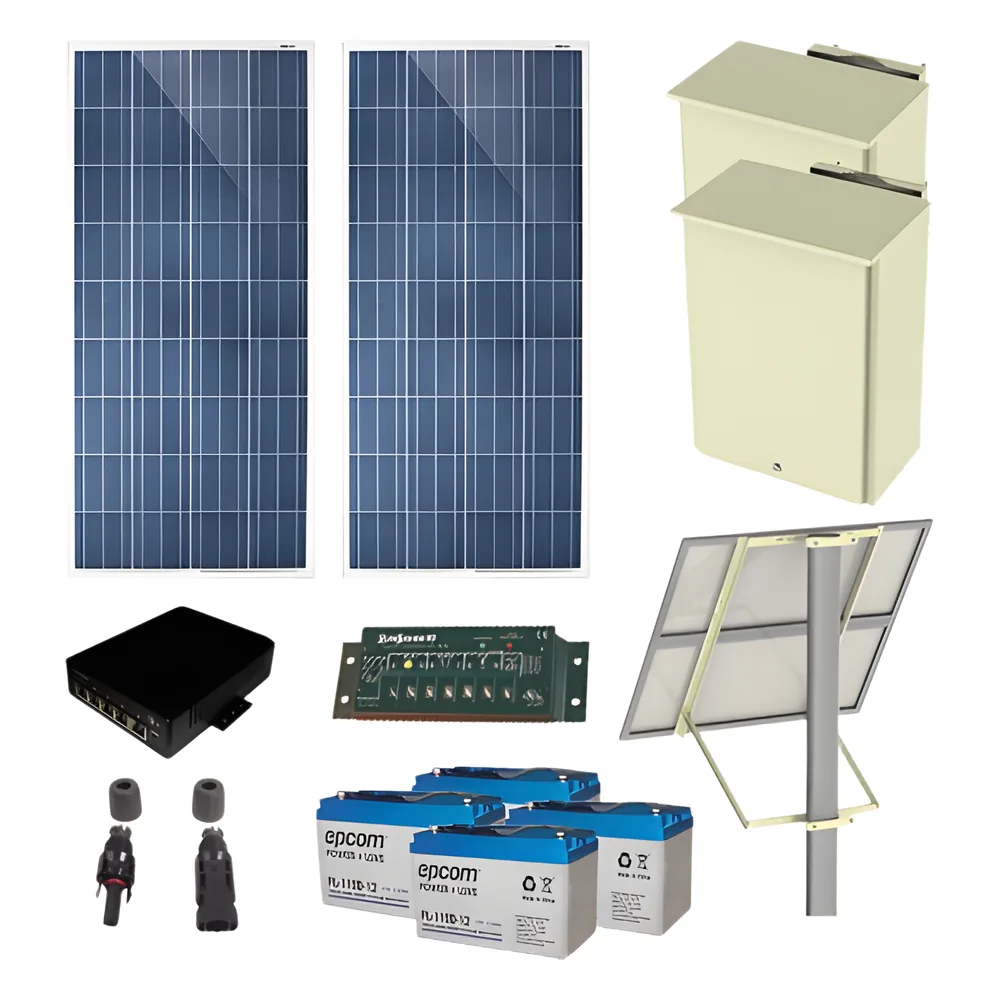 Kit Solar de 25 W con 4 Puertos PoE 802.3af/at