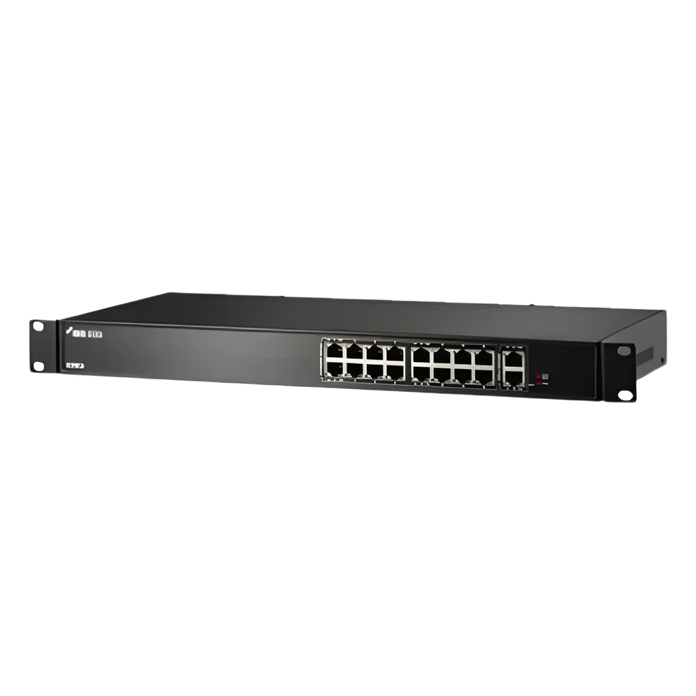 Switch PoE DirectIP 16 Fast Ethernet y 2 Gigabit Ethernet de Enlace