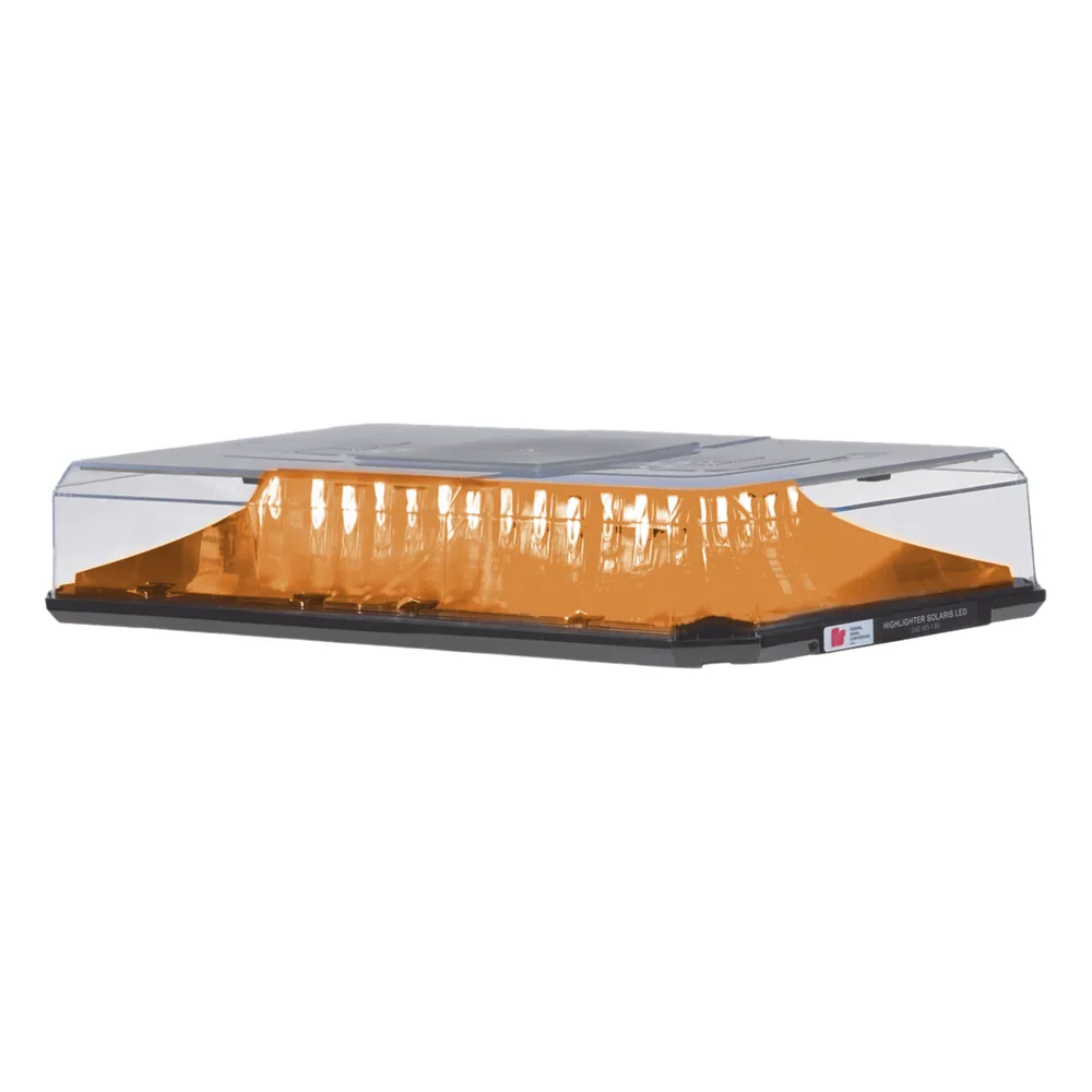Mini barra de 15 pulgadas de luces HighLighter LED, color Ámbar, Montaje Permanente, Ideal para Seguridad Privada