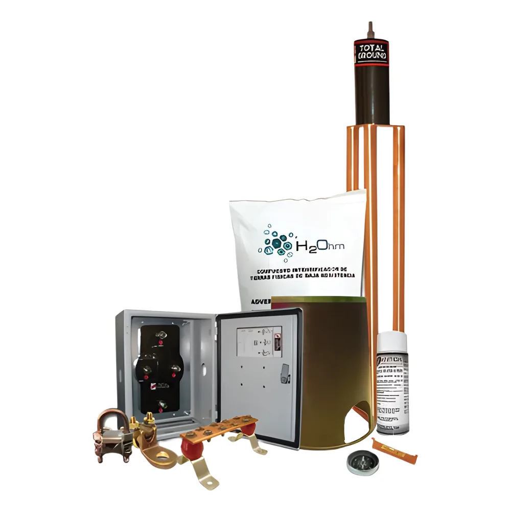 Kit de tierra Física Modelo TG45K con Electrodo Magnetoactivo 50 x 11.5 cm, Capacidad Max: 45 AMP