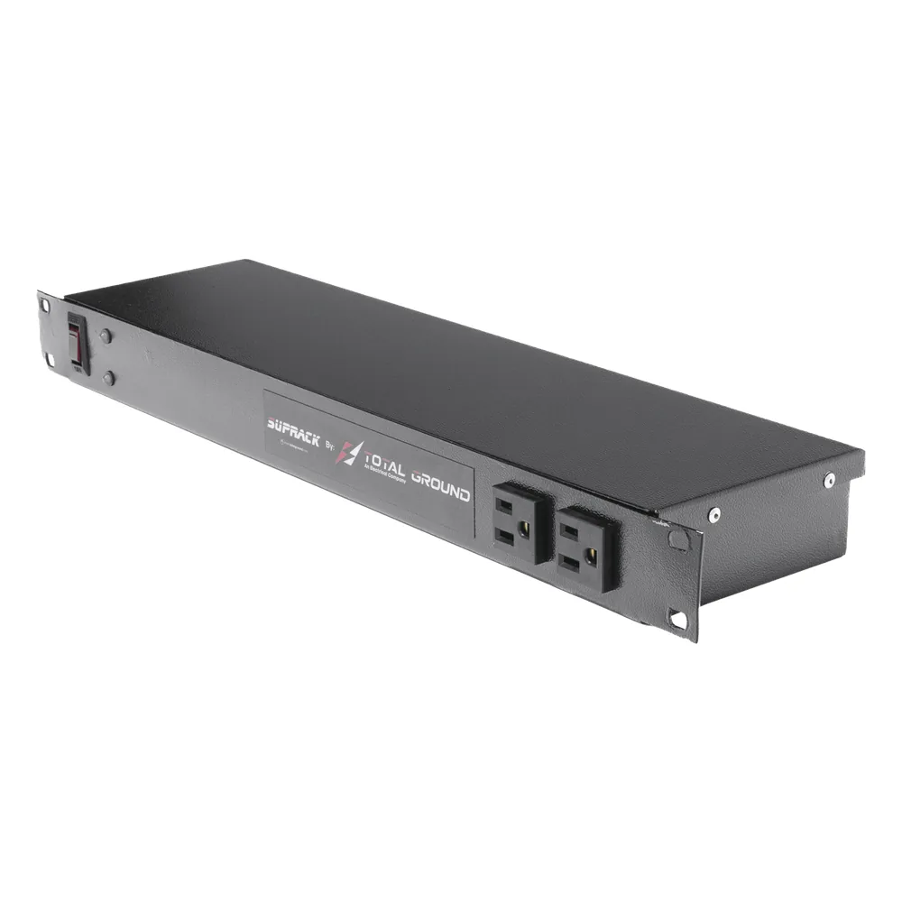 Tomacorriente de 10 contactos para 220 Vca con Supresor de picos tipo "A" de 40 kA, Diseñado para Montaje en Rack de 19".