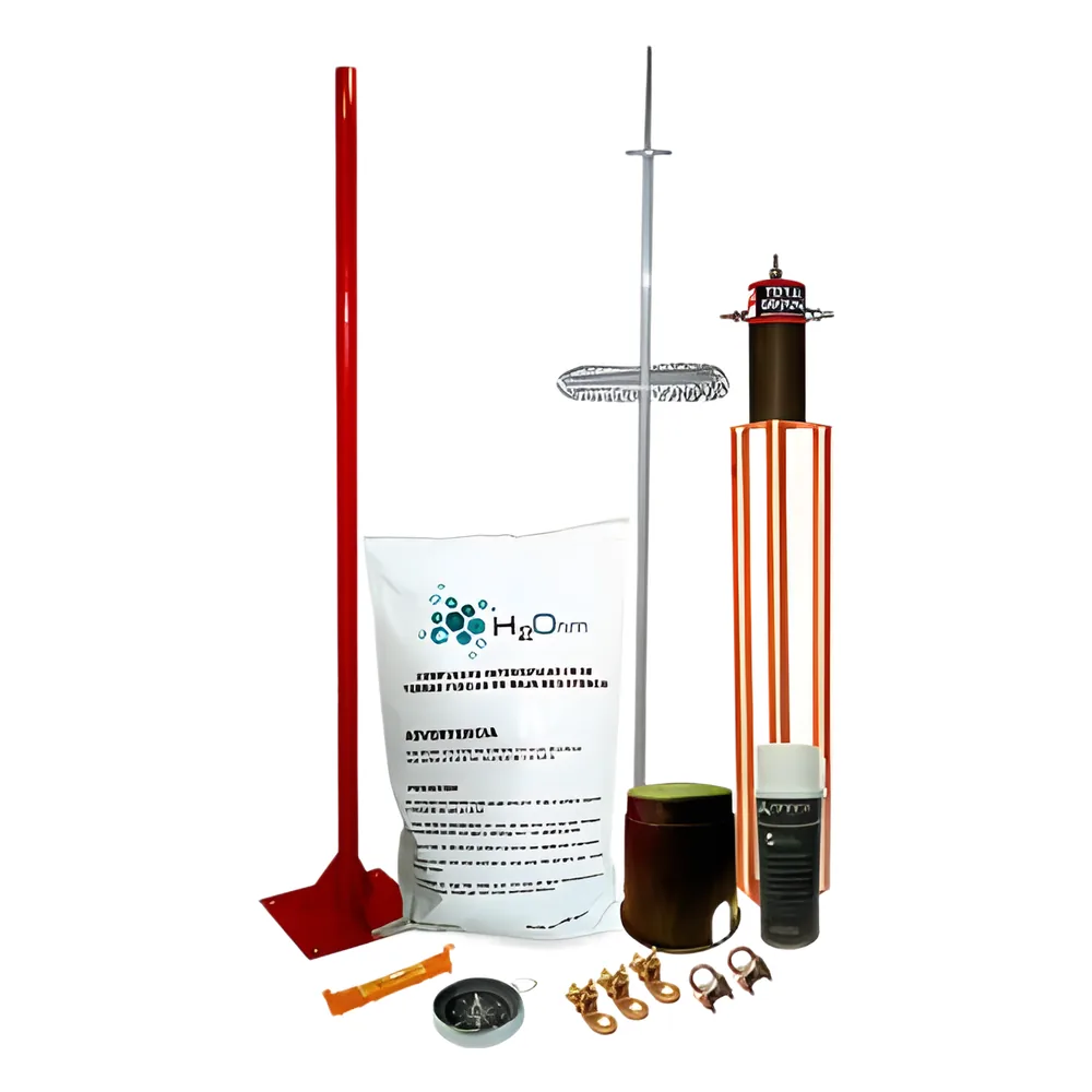 Kit de Pararrayo Dipolo con Electrodo y Accesorios de Instalación para Techo.
