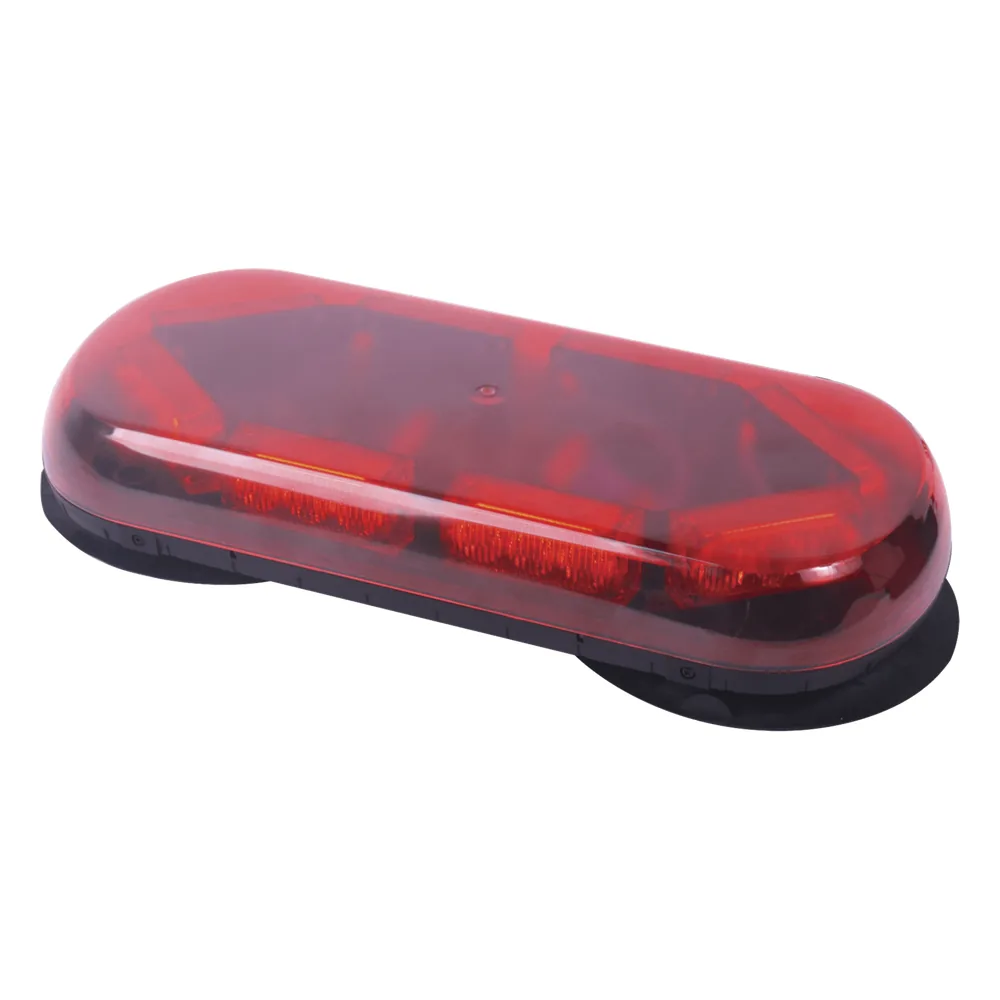 Mini barra con 24 LED, Color Rojo y Montaje Magnético de Succión