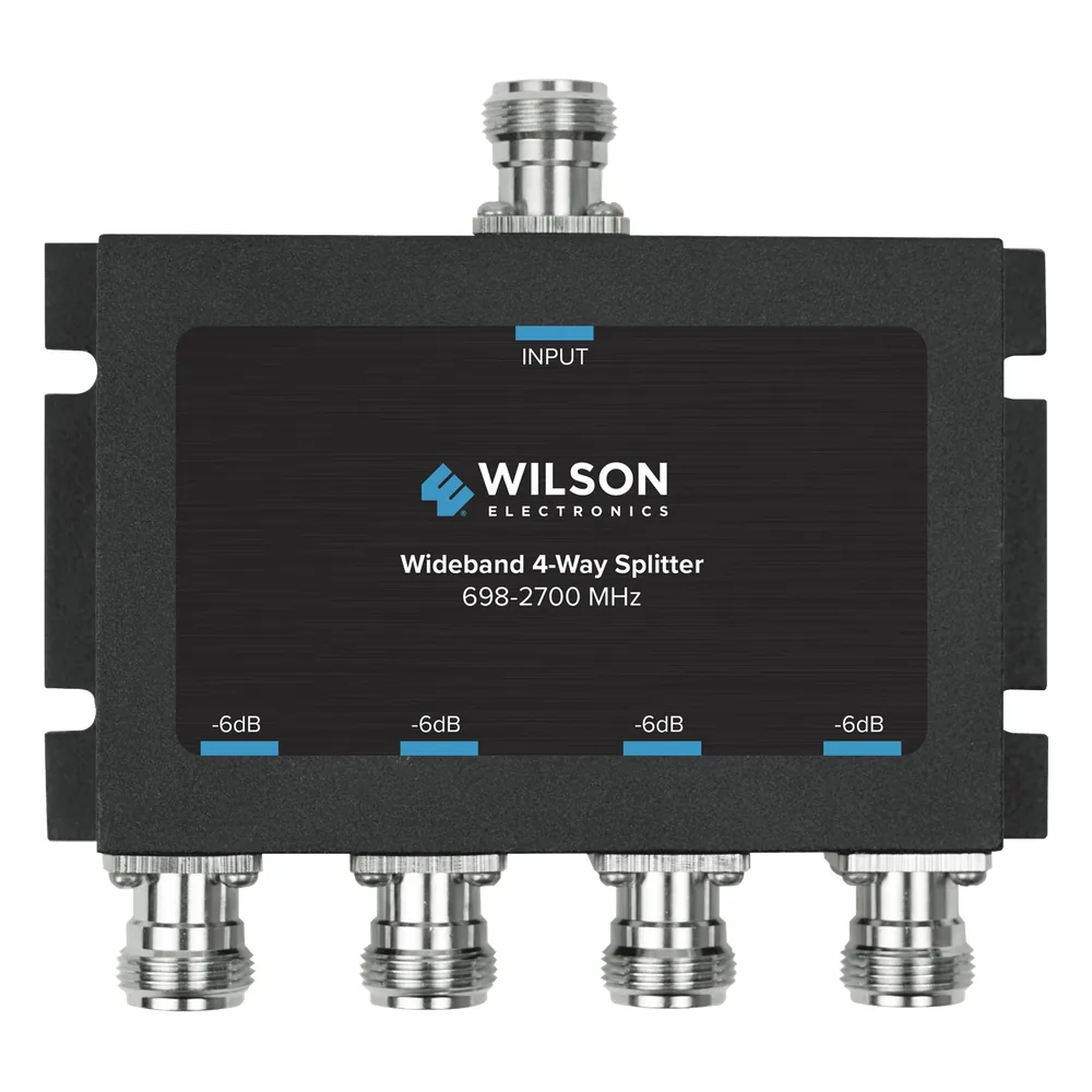 Divisor de 4 salidas, 50 Ohm, 700-2700MHz conector N-Hembra