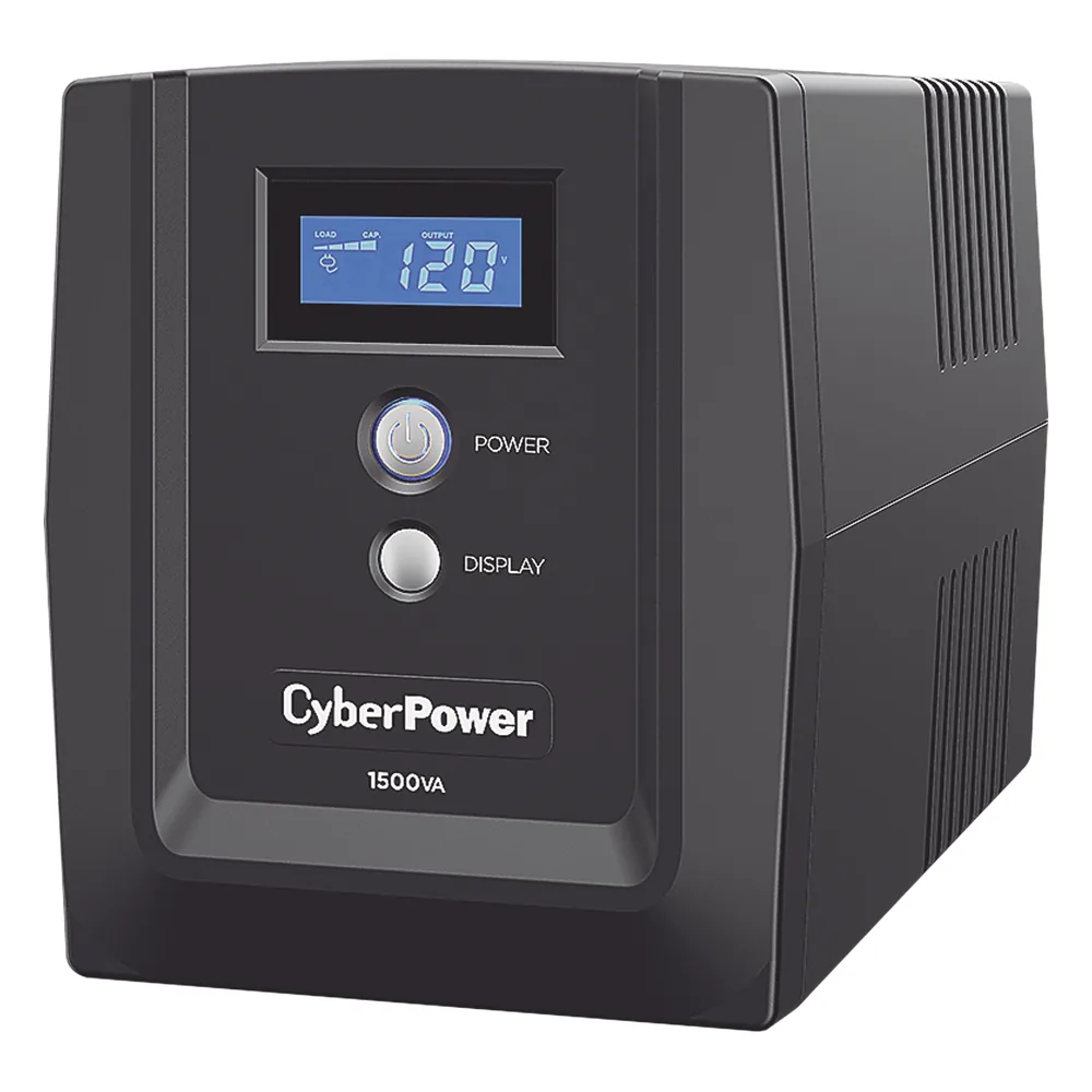 UPS de 1500 VA/900 W, Topología Línea Interactiva, Entrada 120 Vca NEMA 5-15P, y 8 Salidas NEMA 5-15R, Con Regulador de Voltaje (AVR)