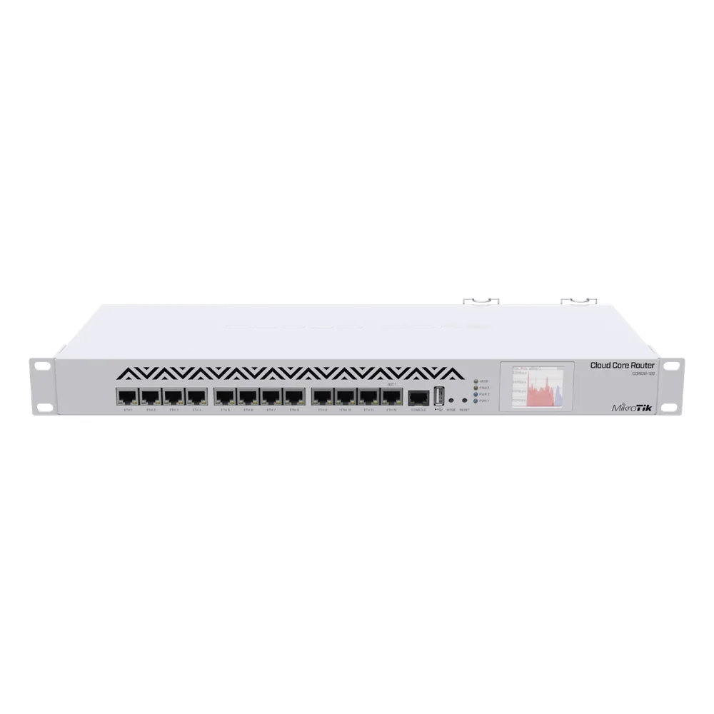 Cloud Core Router, CPU 16 Núcleos, Throughput 17.8Mpps/12Gbps, 12 Puertos Gigabit Ethernet, 2 GB Memoria