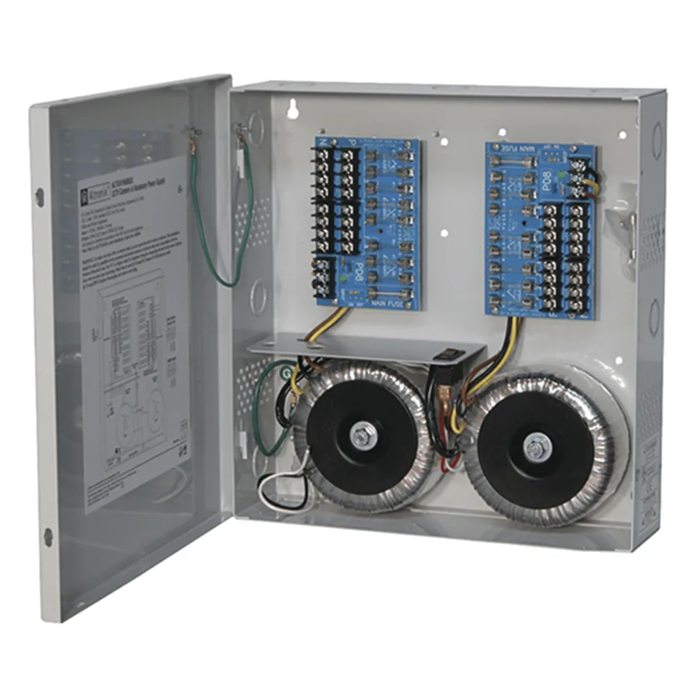 Fuente de poder ALTRONIX de 24 @ 25 Amper o 28 VCA @ 20 Amper, para 16 cámaras / Voltaje de entrada en 115 Vca / Con capacidad de baterías de respaldo / Requieren baterías