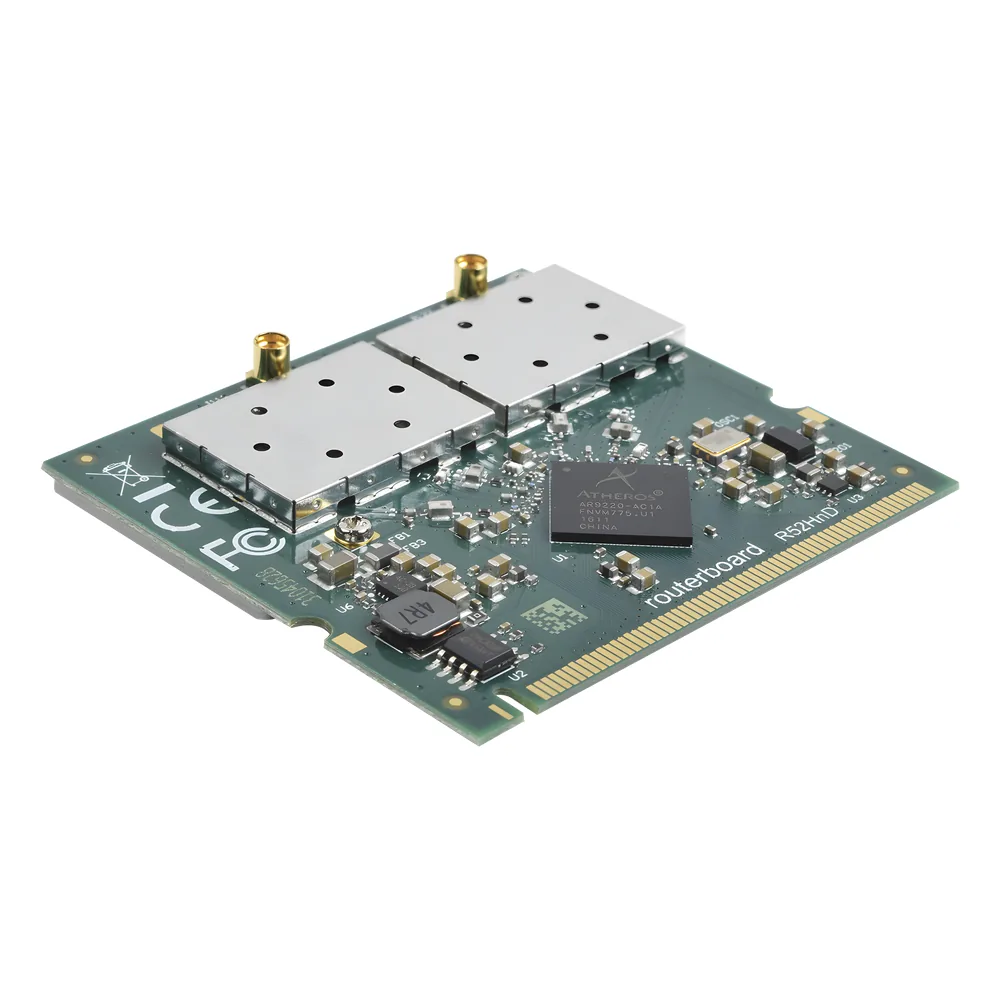 Tarjeta MiniPCI 802.11a/b/g/n Doble Banda, Hasta 400mW para Equipos Mikrotik