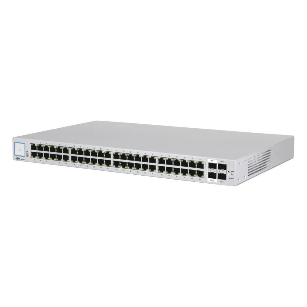Switch UniFi administrable de 48 puertos 10/100/1000, 2 SFP y 2 SFP+, Sin PoE