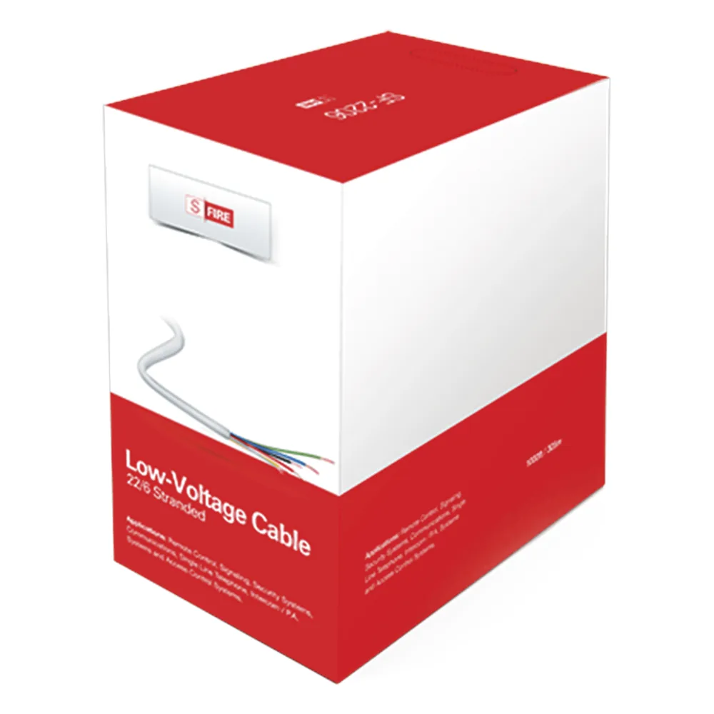 Cable de Cobre Industrial, 6 conductores calibre 22 de color blanco, para aplicaciones de alarmas / Control de acceso / Automatización / Intercoms y TV porteros, Bobina de 152.5 Metros.