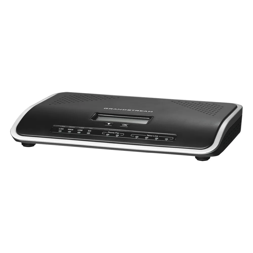 Conmutador IP-PBX de 2 puertos FXO + 2 FXS, 30 llamadas concurrentes, 500 usuarios y doble puerto Gigabit