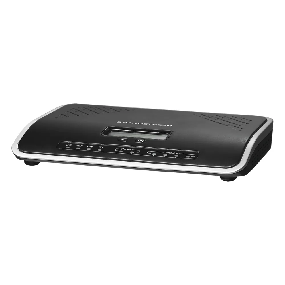 Conmutador IP-PBX de 4 puertos FXO + 2 FXS, 45 llamadas concurrentes, 500 usuarios y doble puerto Gigabit