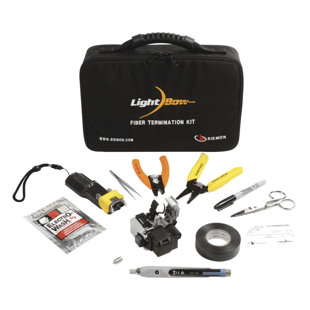 Kit de Herramienta LightBow para Terminación de Conectores de Fibra Óptica Pre-Pulidos LC/SC, Monomodo o Multimodo