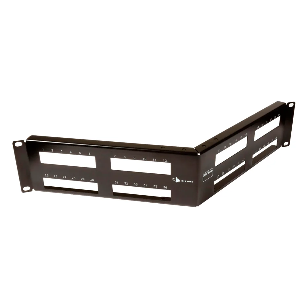 Patch Panel MAX Modular (vacío), de 48 Puertos, Angulado, 2UR
