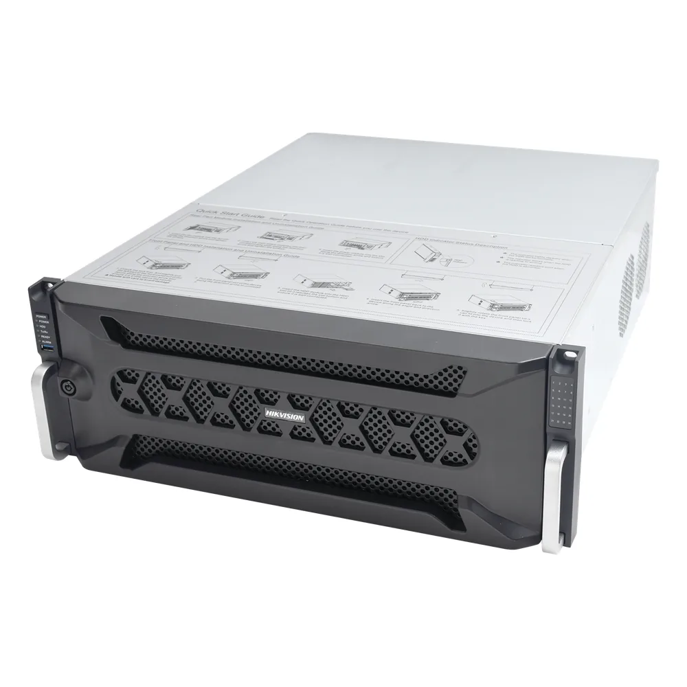 NVR 12 Megapixel (4K) / 128 canales IP / 24 Bahías de Disco Duro / 4 Puertos de Red / Soporta RAID con Hot Swap / NVR de Alto Desempeño
