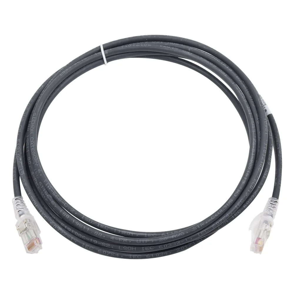 Patch Cord MC6 Modular Cat6 UTP, CM/LS0H, 2.13 Metros (7 Pies), Color Negro