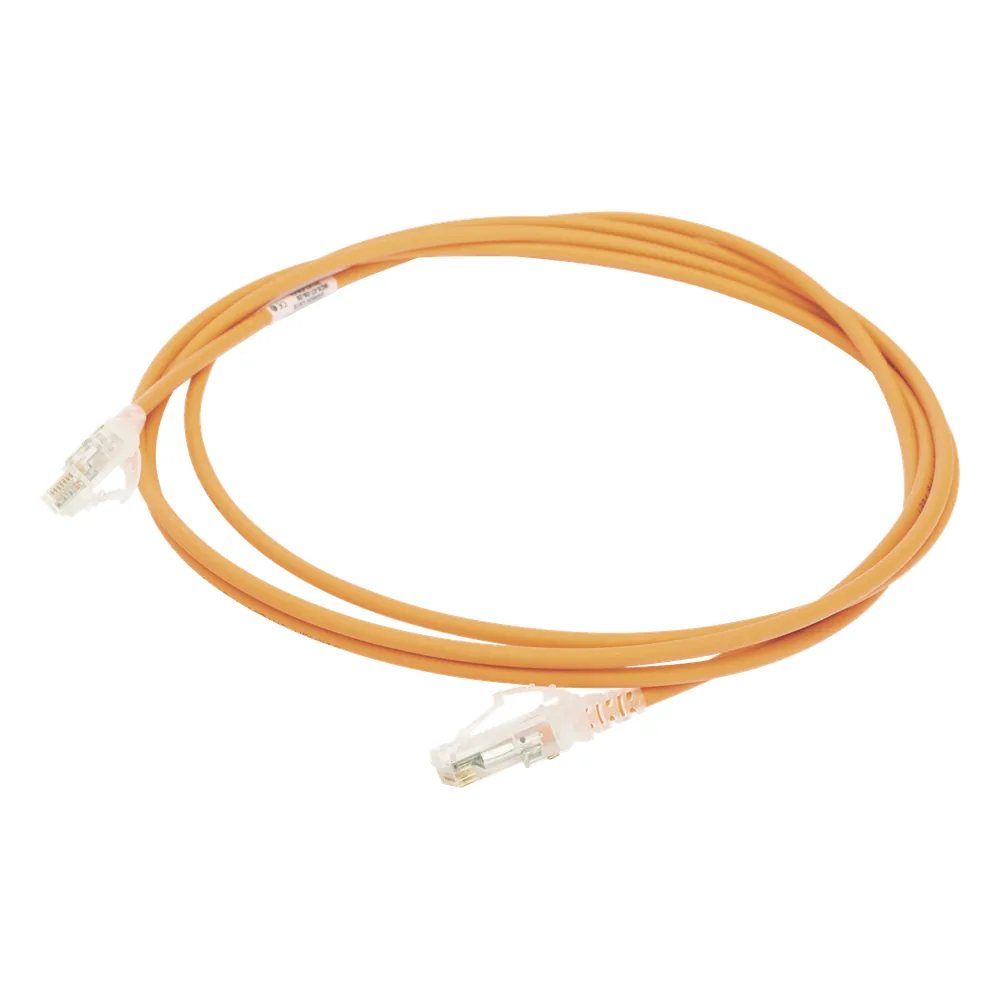 Patch Cord MC6 Modular Cat6 UTP, CM/LS0H, 2.13 Metros (7 Pies), Color Naranja, Diámetro Reducido (28AWG)