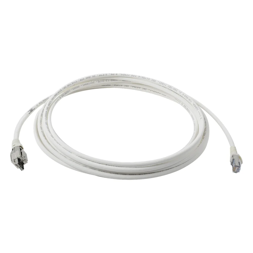 Patch Cord TERA Cat6A 1/10G Ethernet, de 4 Pares y Conector Modular, LS0H, Color Marfil, 5 Metros (16.40 Pies)